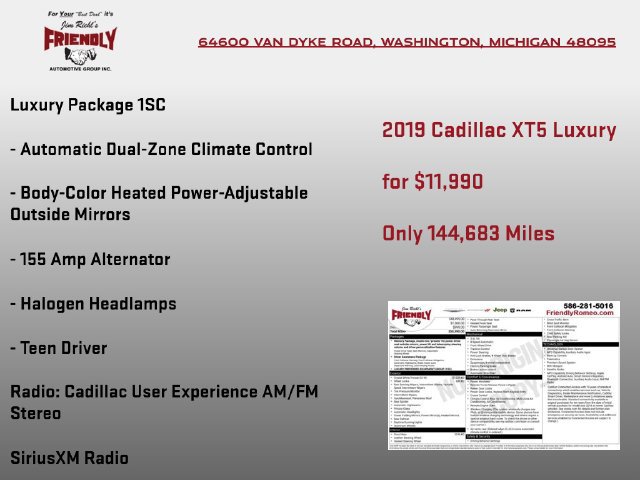 Used 2019 Cadillac XT5 Luxury FWD image 3