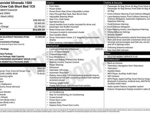 New 2026 Chevrolet Silverado 1500 Custom w/ Turbomax Blackout Package AWD/4WD image 34