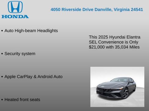 Used 2025 Hyundai Elantra SEL FWD image 17