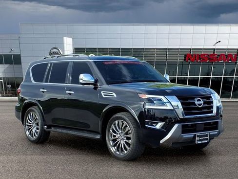 Certified 2023 Nissan Armada Platinum w/ Captain's Chairs Package AWD/4WD image 1