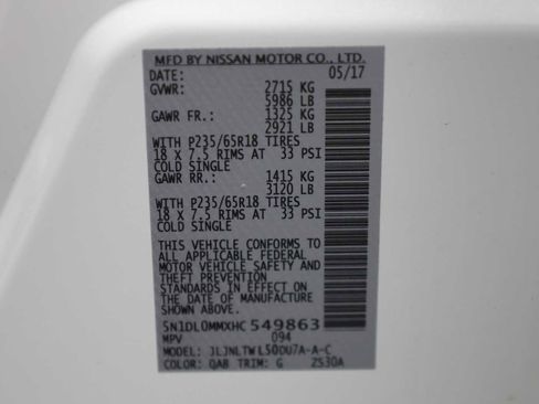 Used 2017 INFINITI QX60 AWD w/ Premium Plus Package image 48