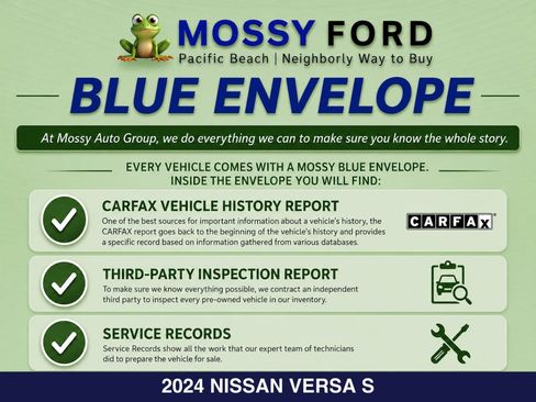Used 2024 Nissan Versa S w/ Trunk Package FWD image 2