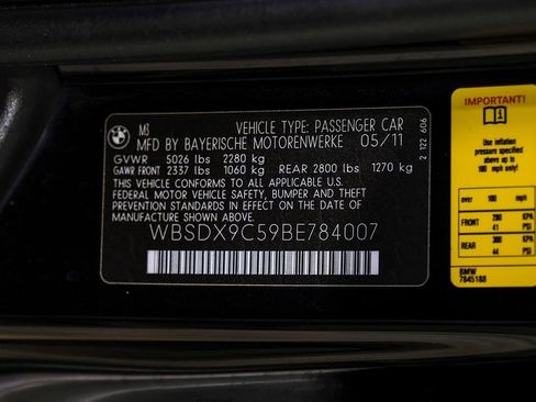 Used 2011 BMW M3 Convertible RWD image 59