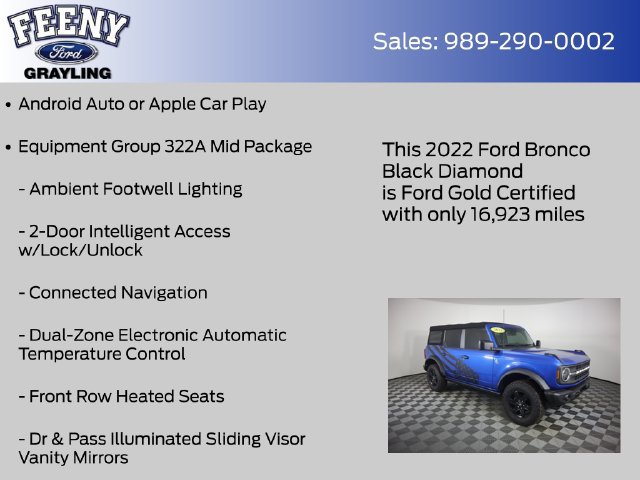 Certified 2022 Ford Bronco Black Diamond AWD/4WD image 8