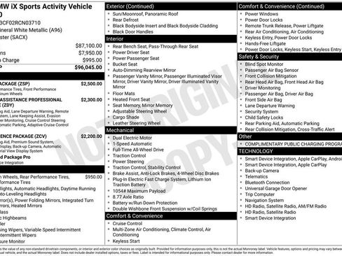 Used 2024 BMW iX xDrive50 w/ Sport Package AWD/4WD image 2