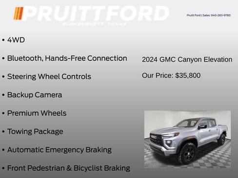 Used 2024 GMC Canyon Elevation AWD/4WD image 13