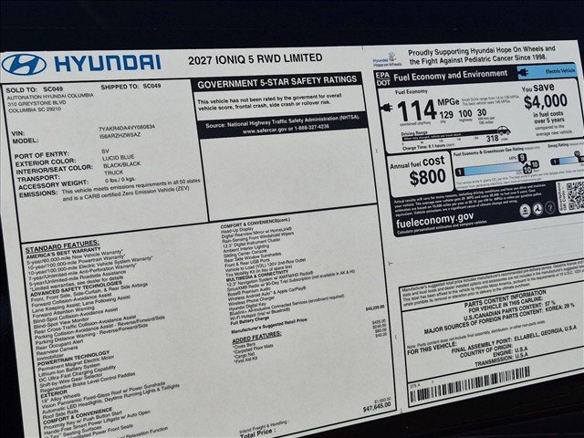 New 2027 Hyundai Ioniq 5 Limited RWD image 18