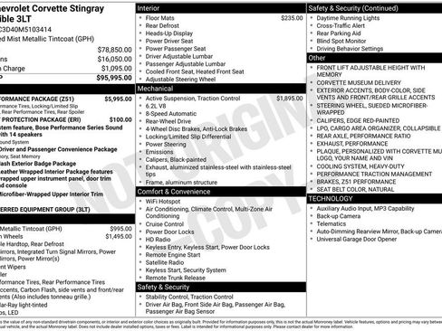 Used 2021 Chevrolet Corvette Stingray Premium Conv w/ Z51 Performance Package RWD image 27