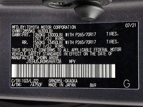 Used 2021 Toyota 4Runner Venture w/ Moonroof Package AWD/4WD image 35