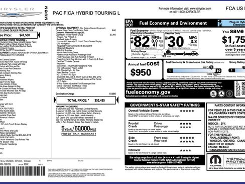 Used 2022 Chrysler Pacifica Touring-L w/ Uconnect Theater Family Group image 4