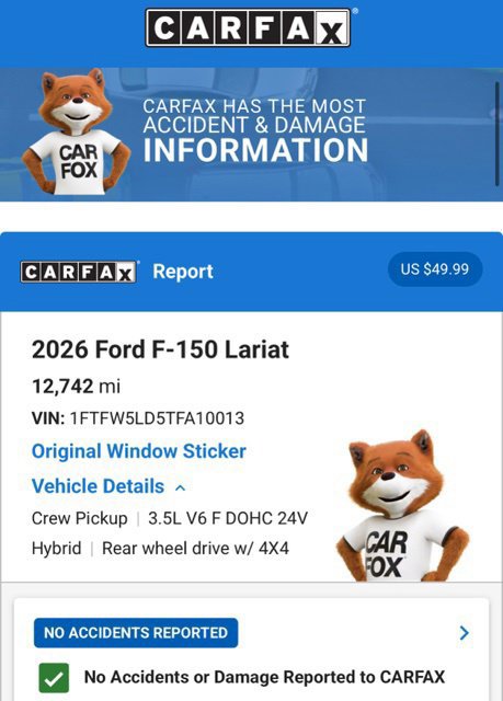 Used 2026 Ford F150 Lariat w/ Equipment Group 502A High AWD/4WD image 6