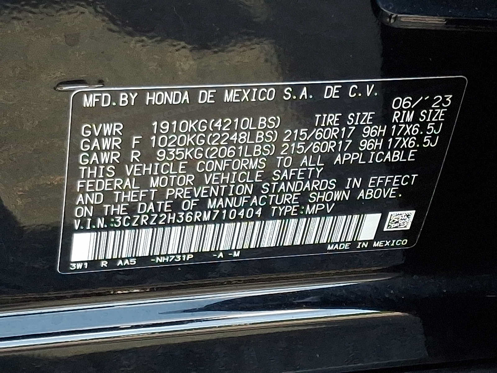 Certified 2024 Honda HR-V LX image 27