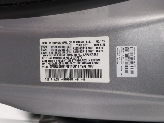 Used 2015 Honda Odyssey Touring image 36