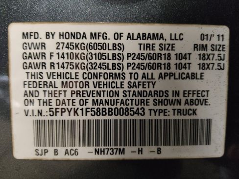 Used 2011 Honda Ridgeline RTL image 33