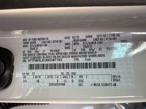 New 2025 Ford F150 XLT w/ Equipment Group 302A MID image 59