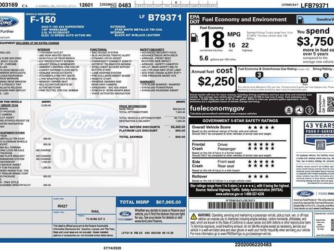 Used 2020 Ford F150 Platinum w/ Equipment Group 701A Luxury AWD/4WD image 26