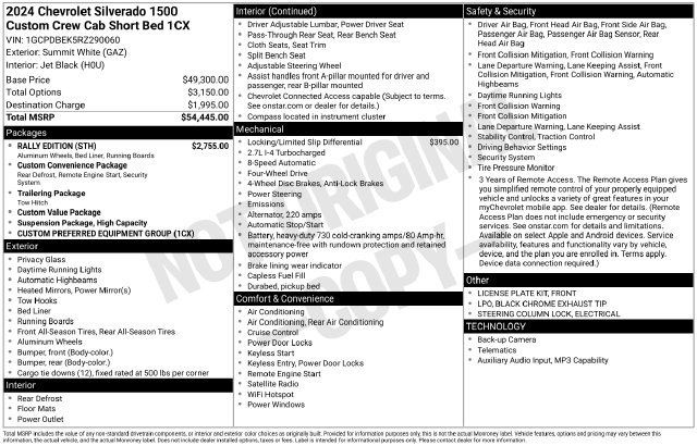 Used 2024 Chevrolet Silverado 1500 Custom w/ Rally Edition AWD/4WD image 4