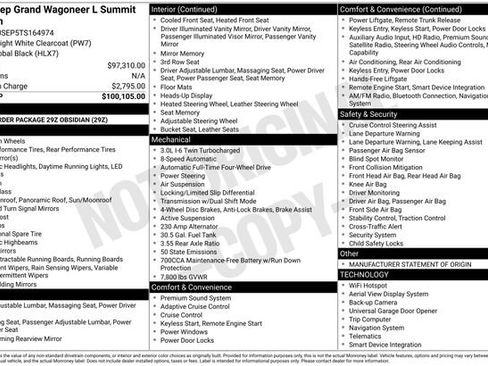 New 2026 Jeep Grand Wagoneer L Summit AWD/4WD image 32