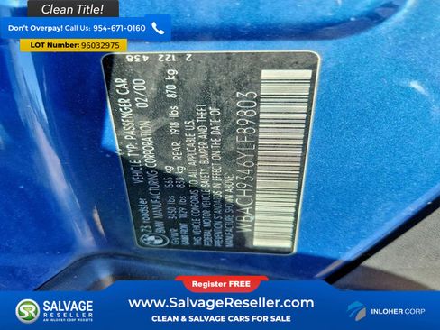 Used 2000 BMW Z3 2.5i image 16