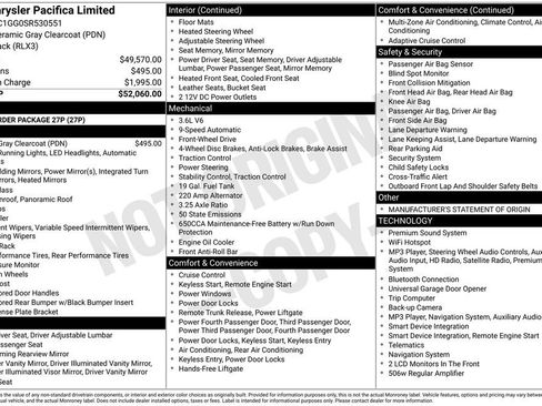 Used 2025 Chrysler Pacifica Limited FWD image 2