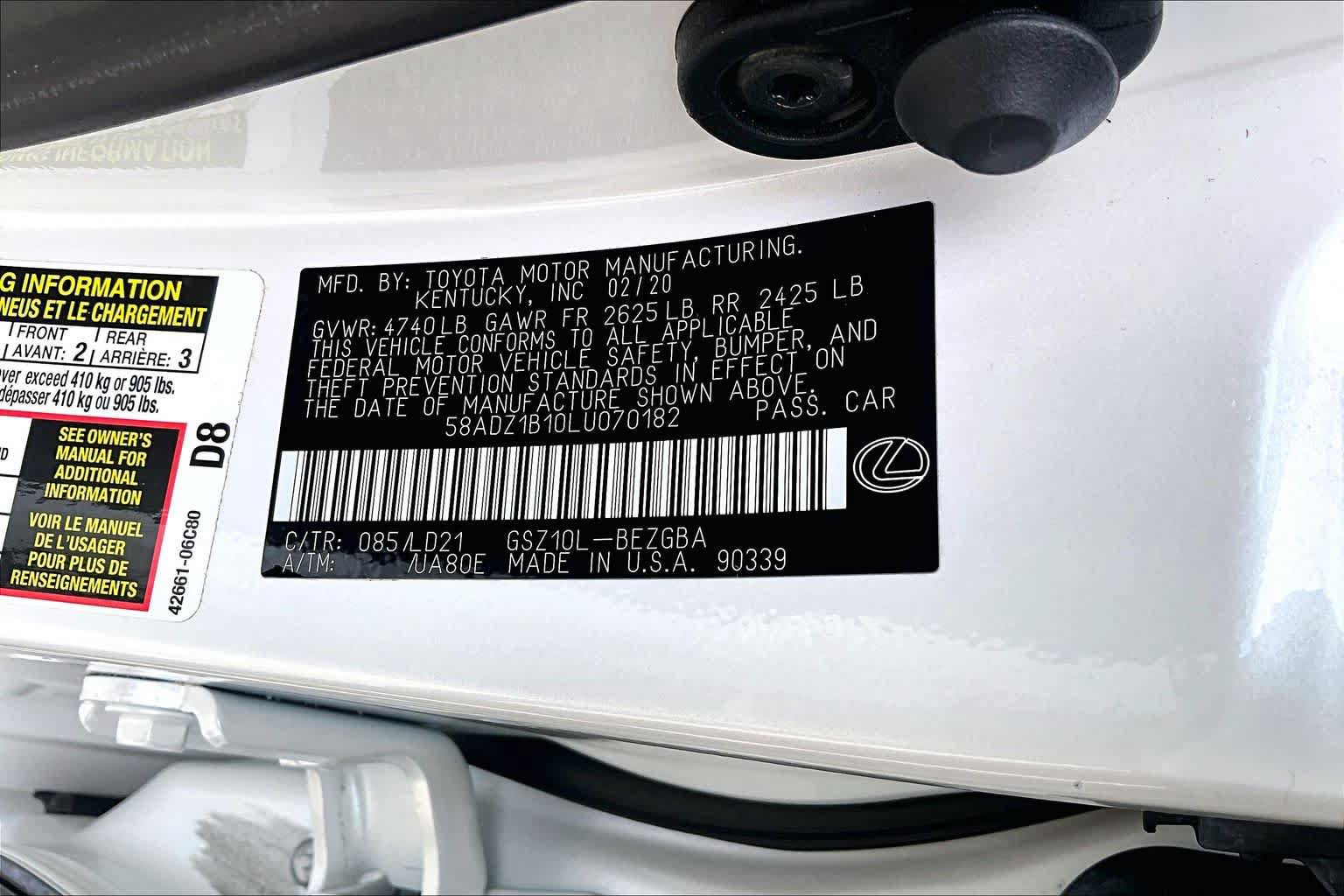 Used 2020 Lexus ES 350 w/ Premium Package FWD image 37