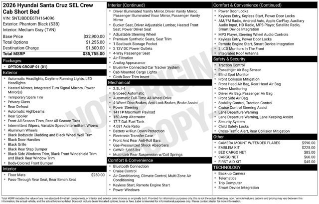 Certified 2026 Hyundai Santa Cruz SEL AWD/4WD image 30