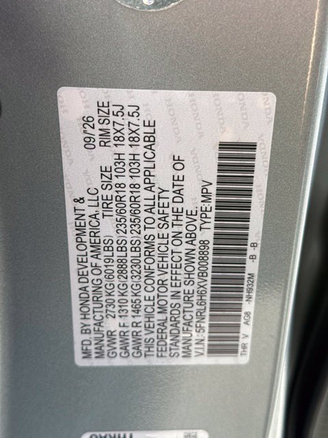 New 2027 Honda Odyssey EX-L image 30