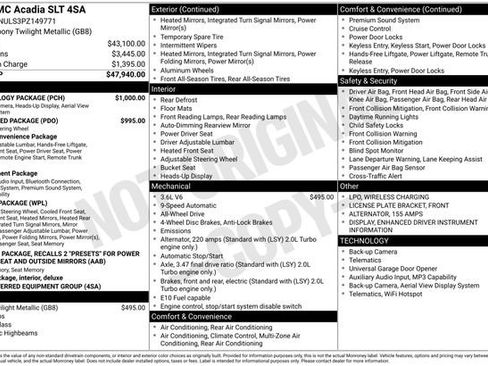 Used 2023 GMC Acadia SLT w/ Technology Package AWD/4WD image 12