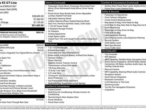 Used 2024 Kia K5 GT-Line w/ GT-Line Premium Package AWD/4WD image 2