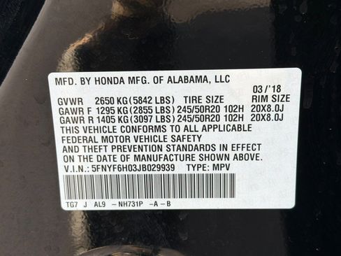 Used 2018 Honda Pilot Elite image 32