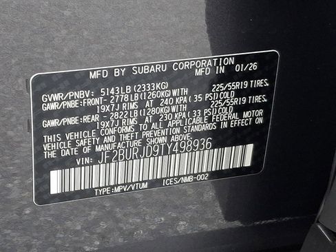 New 2026 Subaru Outback Touring XT image 18