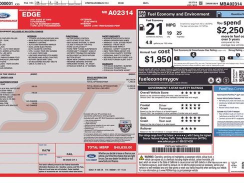 Certified 2021 Ford Edge ST image 27