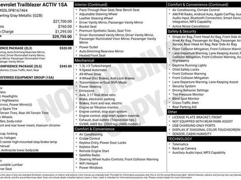 Certified 2023 Chevrolet TrailBlazer ACTIV w/ Convenience Package AWD/4WD image 6