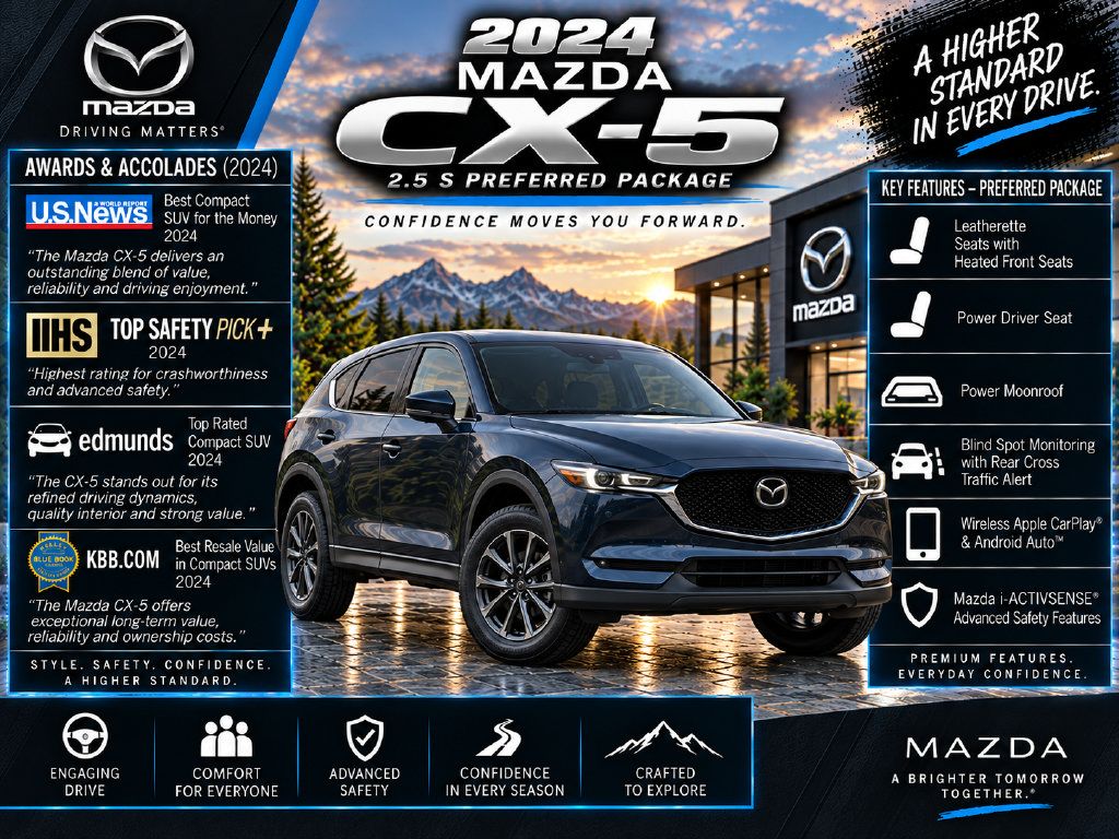 Used 2024 MAZDA CX-5 AWD 2.5 S w/ Preferred Package image 2