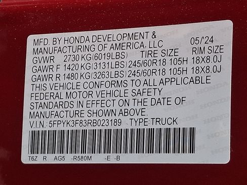 Used 2024 Honda Ridgeline Black Edition image 30