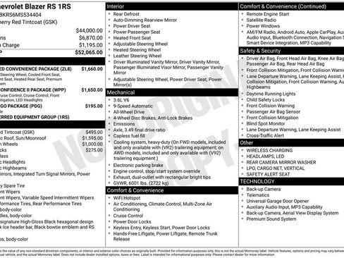 Used 2021 Chevrolet Blazer RS w/ Enhanced Convenience Package image 9