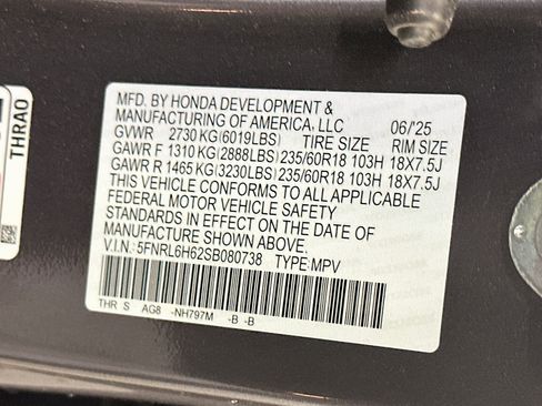 Used 2025 Honda Odyssey EX-L image 12