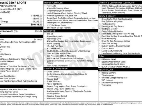 Used 2025 Lexus IS 350 F Sport w/ Accessory Package 2 RWD image 3