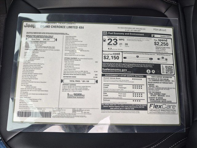 New 2026 Jeep Grand Cherokee Limited w/ Trailer Tow Package AWD/4WD image 18