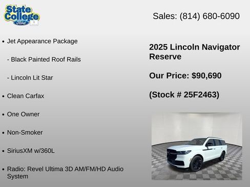 Used 2025 Lincoln Navigator Reserve w/ Jet Appearance Package AWD/4WD image 12