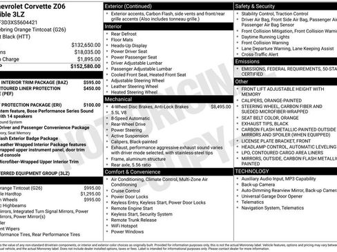 New 2025 Chevrolet Corvette Z06 w/ Stealth Interior Trim Package image 26