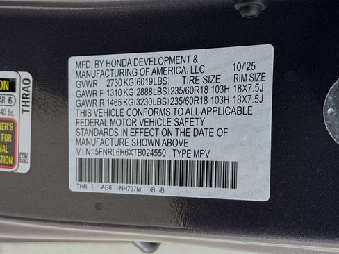 New 2026 Honda Odyssey EX-L image 40