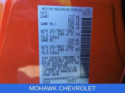 Used 2026 Nissan Frontier PRO-4X w/ Pro-4x Convenience Package AWD/4WD image 35