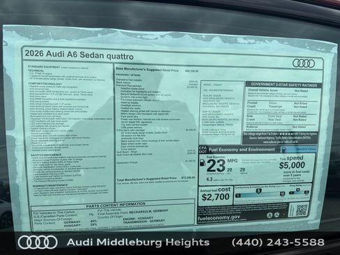 New 2026 Audi A6 Premium Plus image 25