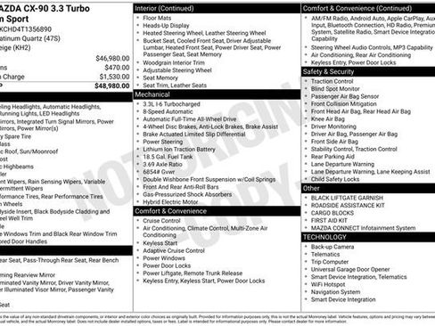 New 2026 MAZDA CX-90 3.3 Turbo w/ Premium Sport Pkg image 26