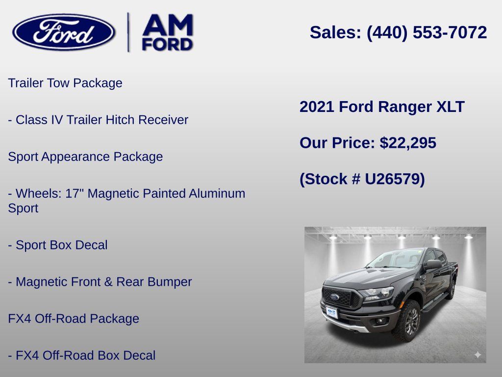 Used 2021 Ford Ranger XLT w/ Equipment Group 301A Mid AWD/4WD image 13
