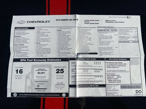 Used 2010 Chevrolet Camaro SS w/ RS Package RWD image 28