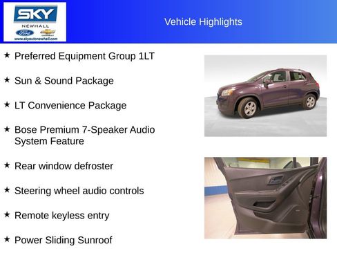 Used 2016 Chevrolet Trax LT w/ LT Sun and Sound Package image 12