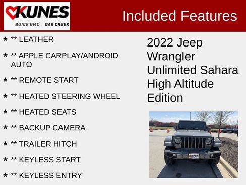 Used 2022 Jeep Wrangler Unlimited Sahara image 2