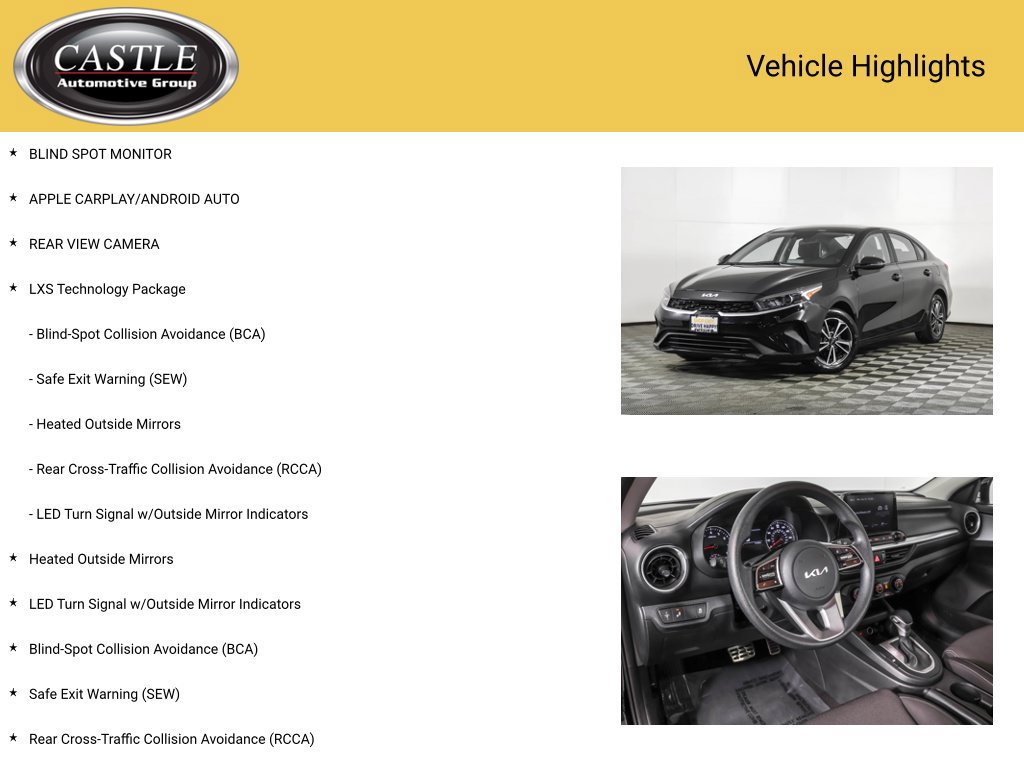 Used 2023 Kia Forte LXS w/ LXS Technology Package FWD image 3